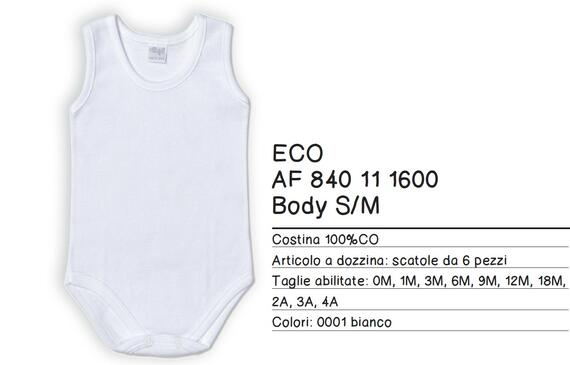 - 840 BODY NEONATO/A S/L COTONE